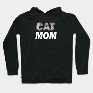 Cat mom - tabby white cat oil painting word art Hoodie